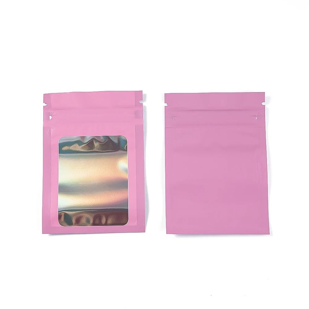 Holographic Laser Mylar Bags 50 Pcs SmellProof Zip Lock Pouches 10