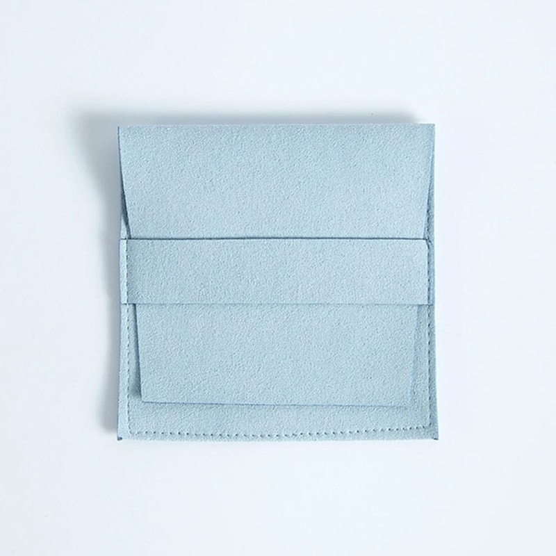Microfiber Suede Jewelry Pouches 5 Pcs Premium Envelope Flap Bags 11