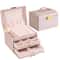 Exquisite ThreeLayer Leather Jewelry Box Professional MultiPurpose Storage 9