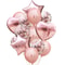 Rose Gold Confetti Balloon Set 14 Pcs Birthday Wedding Party Decorations 0