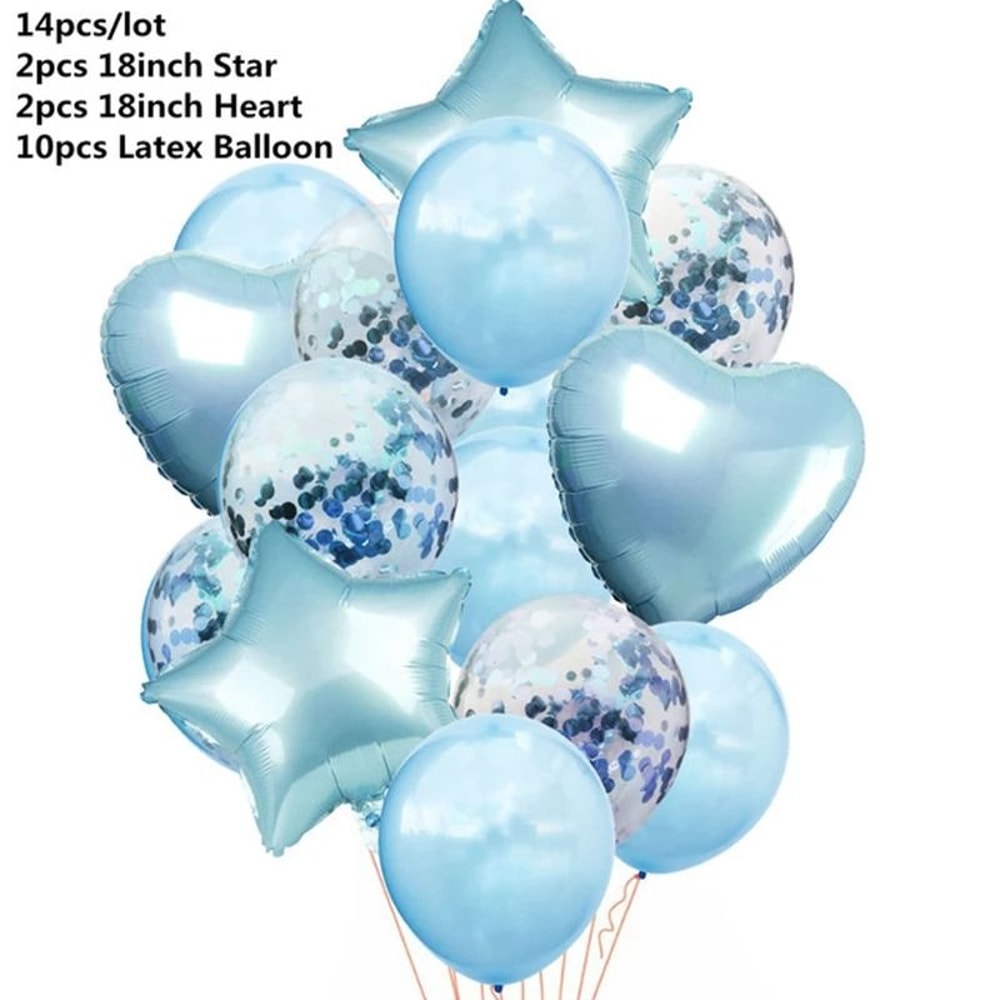 Rose Gold Confetti Balloon Set 14 Pcs Birthday Wedding Party Decorations 9