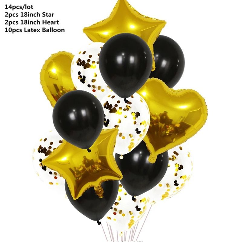 Rose Gold Confetti Balloon Set 14 Pcs Birthday Wedding Party Decorations 12