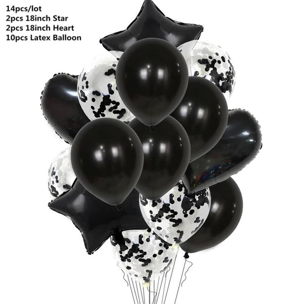 Rose Gold Confetti Balloon Set 14 Pcs Birthday Wedding Party Decorations 13