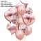Rose Gold Confetti Balloon Set 14 Pcs Birthday Wedding Party Decorations 7