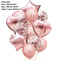Rose Gold Confetti Balloon Set 14 Pcs Birthday Wedding Party Decorations 7
