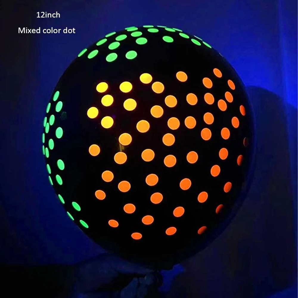 Fluorescent GlowintheDark Balloons 10 Pcs Luminous Heart Decor 9