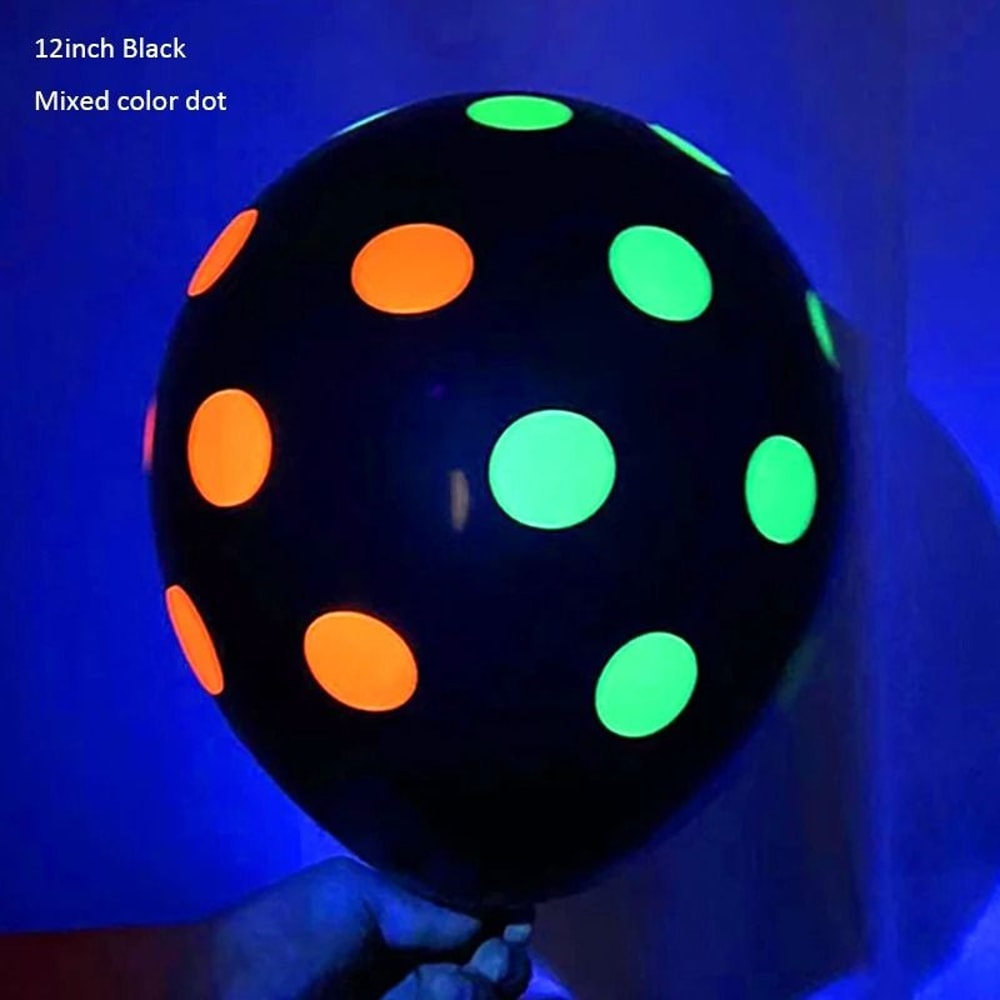 Fluorescent GlowintheDark Balloons 10 Pcs Luminous Heart Decor 10