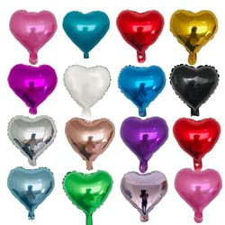 heart foil balloon set – 10 pcs romantic decor supplies