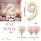 Cream White Number Balloon Set Elegant 40Inch Milestone Decor 13