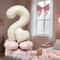 Cream White Number Balloon Set Elegant 40Inch Milestone Decor 3