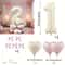 Cream White Number Balloon Set Elegant 40Inch Milestone Decor 5