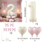 Cream White Number Balloon Set Elegant 40Inch Milestone Decor 5