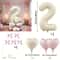 Cream White Number Balloon Set Elegant 40Inch Milestone Decor 7