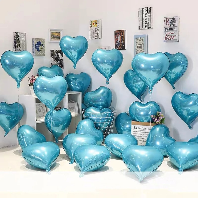 18Inch Heart Foil Balloons 10 Pcs Romantic Atmosphere Set 11