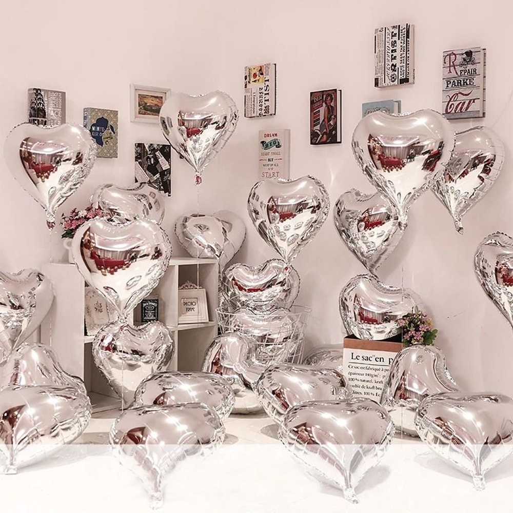 18Inch Heart Foil Balloons 10 Pcs Romantic Atmosphere Set 13