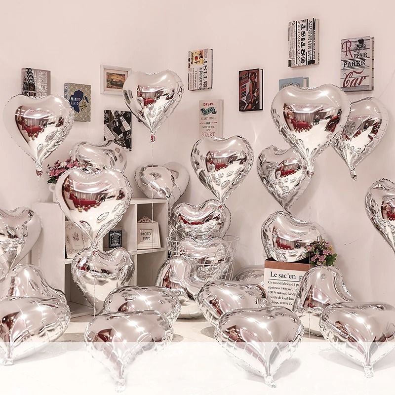 18Inch Heart Foil Balloons 10 Pcs Romantic Atmosphere Set 13