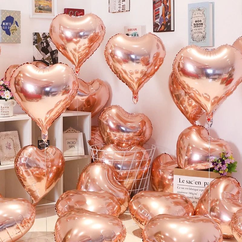 18Inch Heart Foil Balloons 10 Pcs Romantic Atmosphere Set 3