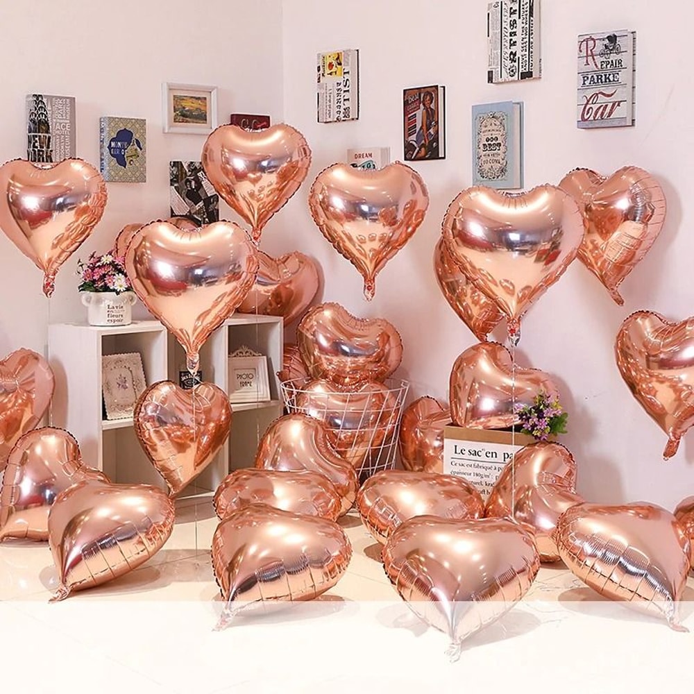 18Inch Heart Foil Balloons 10 Pcs Romantic Atmosphere Set 7
