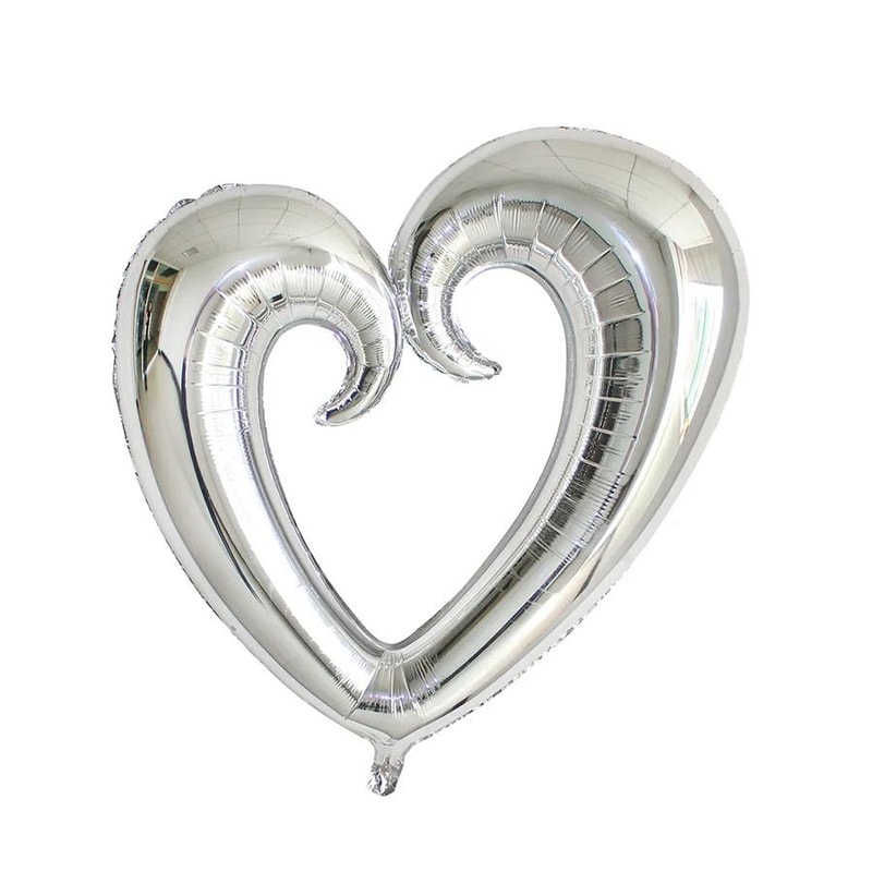 40Inch Giant Hook Heart Foil Balloon Interlocking Romantic Decor 2