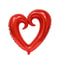 40Inch Giant Hook Heart Foil Balloon Interlocking Romantic Decor 4