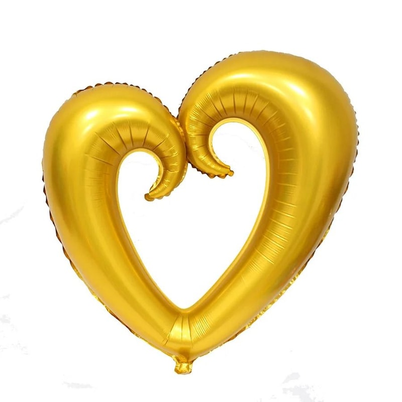 40Inch Giant Hook Heart Foil Balloon Interlocking Romantic Decor 7