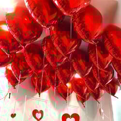 heart shape foil balloon set – 10 pcs premium marriage & party decor