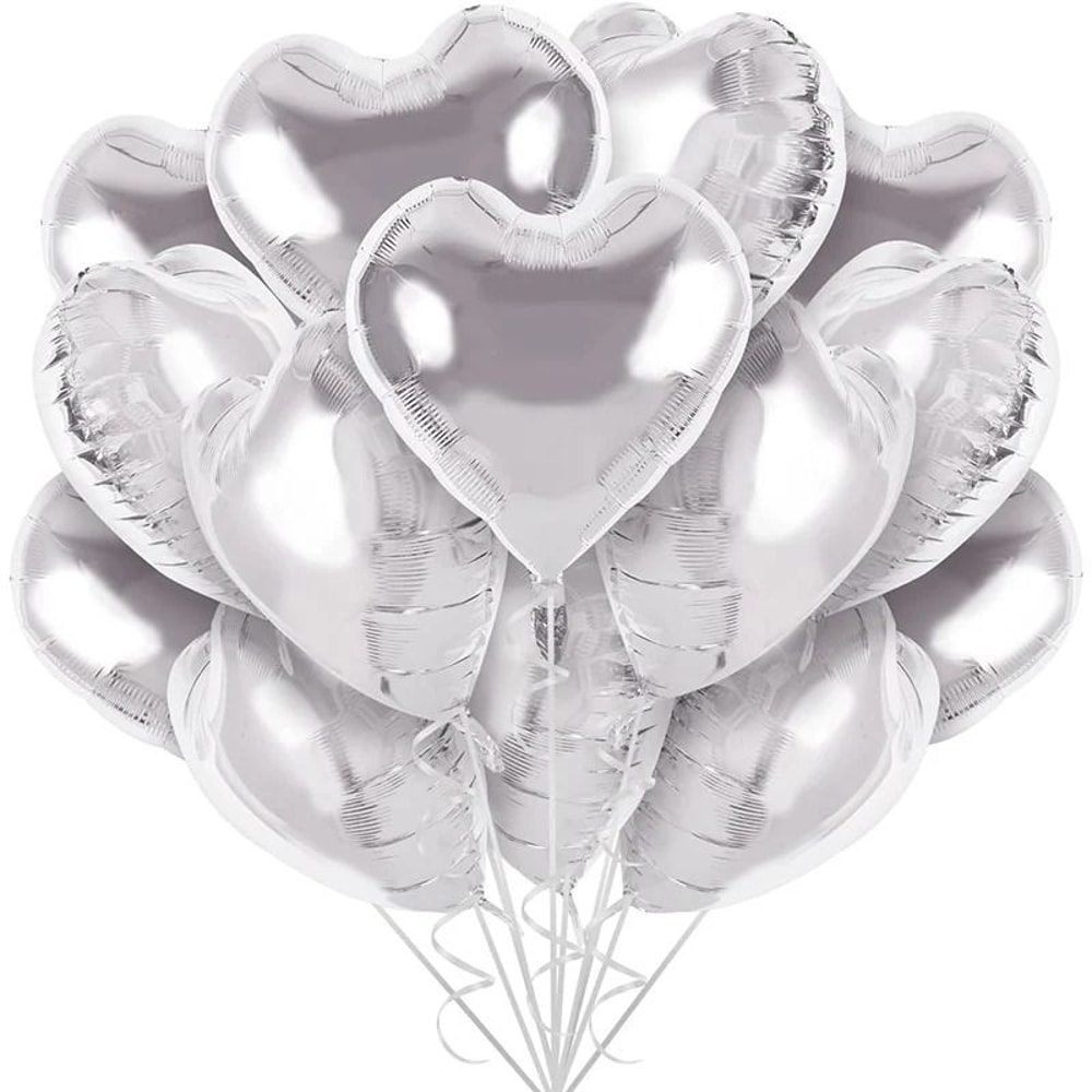 18Inch Red Love Heart Foil Balloons 10 Pcs Classic Romantic Decor 5