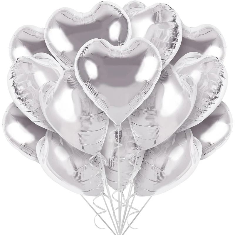 18Inch Red Love Heart Foil Balloons 10 Pcs Classic Romantic Decor 5