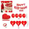Red Birthday Party Celebration Set Deluxe Balloon Rose Petal Kit 6