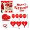 Red Birthday Party Celebration Set Deluxe Balloon Rose Petal Kit 6