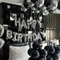 Black Silver Milestone Set 16Inch Alphabet Heart Foil Balloons 5
