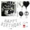 Black Silver Milestone Set 16Inch Alphabet Heart Foil Balloons 6