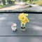 CarMounted Bunny Floral Ornament Healing Mini Vase Car Fragrance 5
