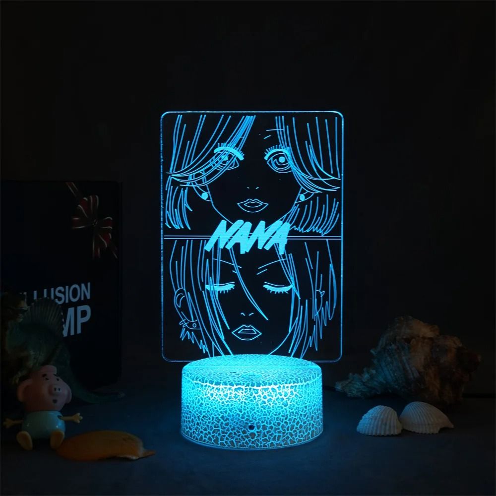 3D Anime Nana LED Night Light MangaInspired Bedroom Decoration 3