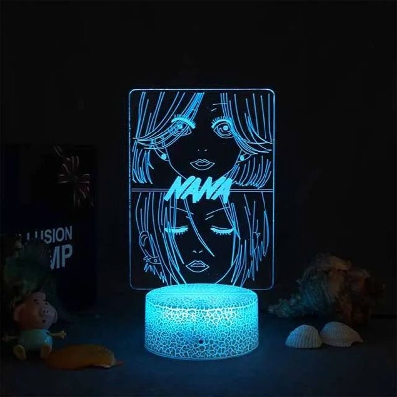 3D Anime Nana LED Night Light MangaInspired Bedroom Decoration 7