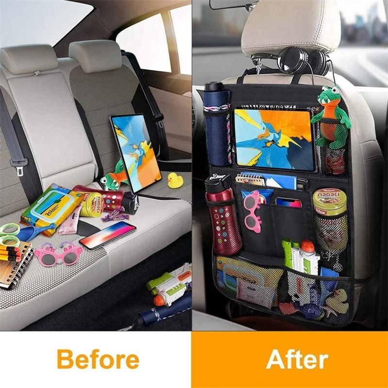 Car Seat Organizer Multifunctional Oxford Fabric Storage With Tablet Holder 2