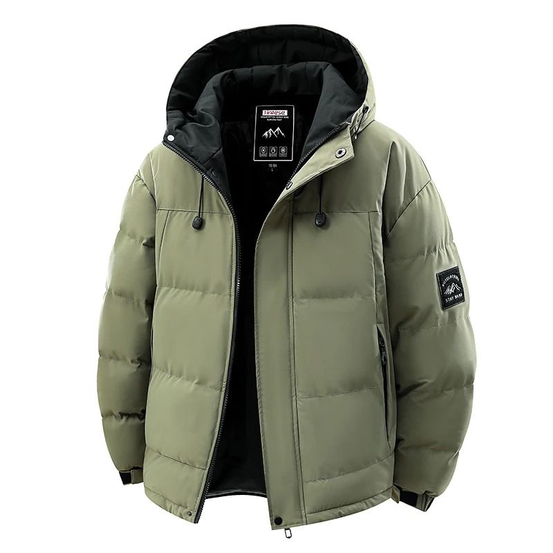 Mens Winter Hooded Parka Windproof Thickened Outdoor Coat 6