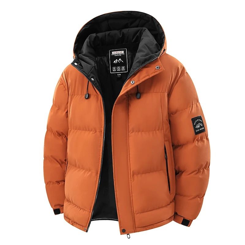 Mens Winter Hooded Parka Windproof Thickened Outdoor Coat 8