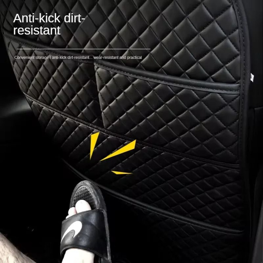 Car AntiKick Pad Premium PU Leather Seat Back Protector 2