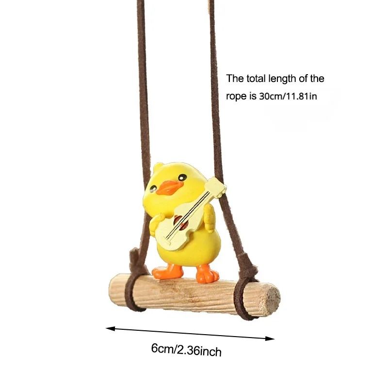 Swinging Duck Car Pendant Animated Rearview Mirror Ornament 5