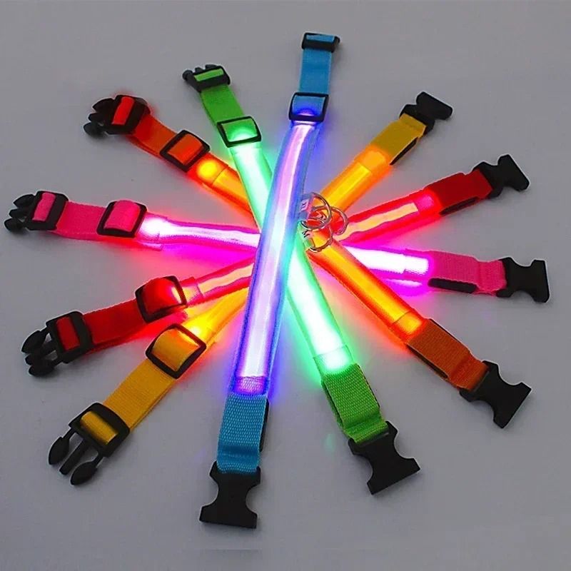 LED Glowing Dog Collar Adjustable Night Safety Luminous Collar 5