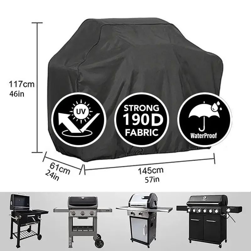 BBQ Gas Grill Cover UV Protective Durable Furniture Shield 0