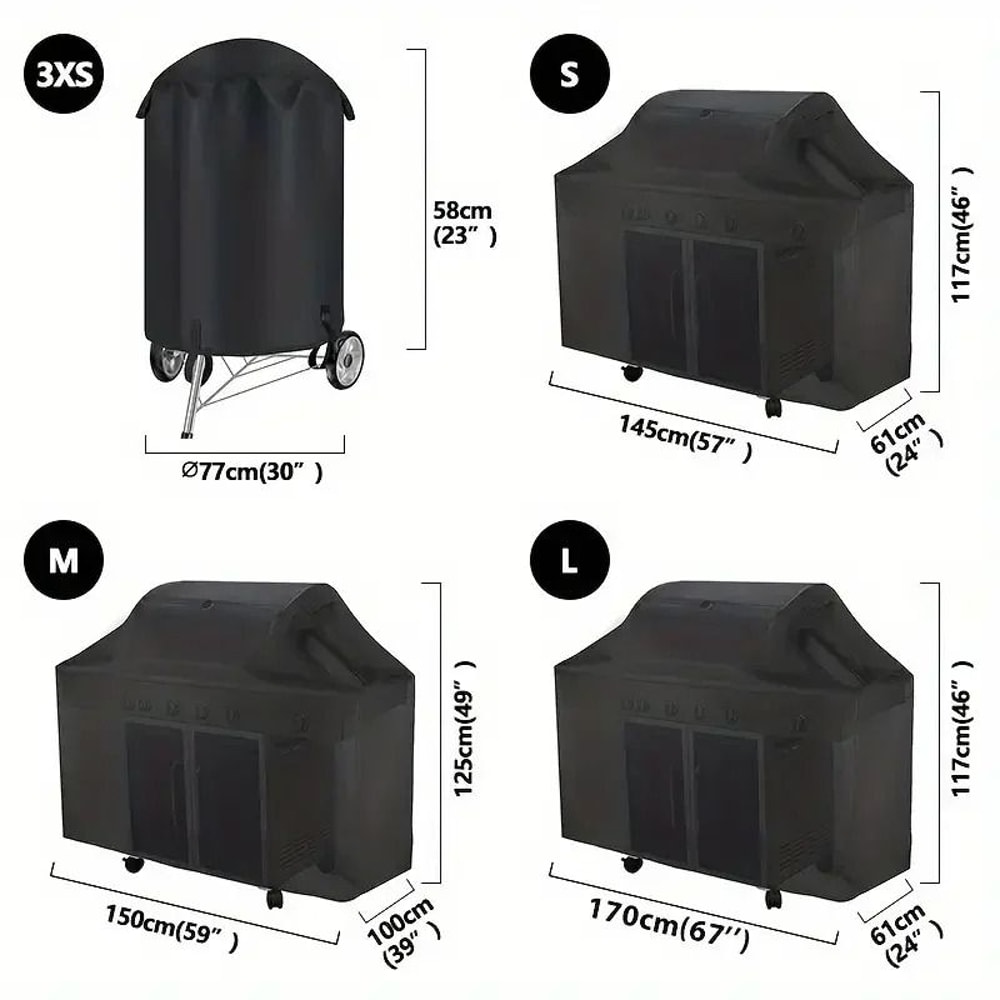 BBQ Gas Grill Cover UV Protective Durable Furniture Shield 4