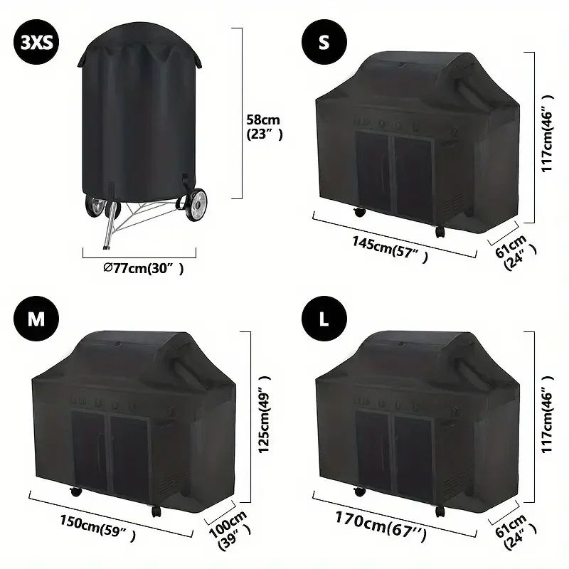 BBQ Gas Grill Cover UV Protective Durable Furniture Shield 4