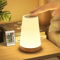 led 13 color changing night light – portable rgb bedside lamp