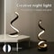 Modern LED Spiral Table Lamp ThreeSpeed Dimming Decor 0