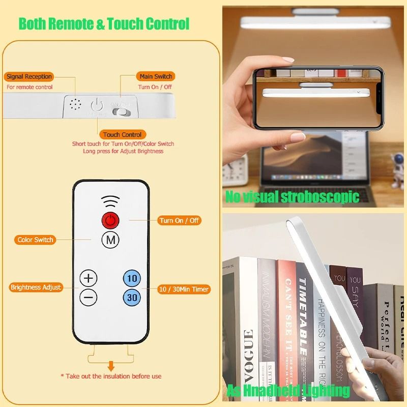 Remote LED Magnetic Desk Lamp MultiPurpose Hanging Night Light 3