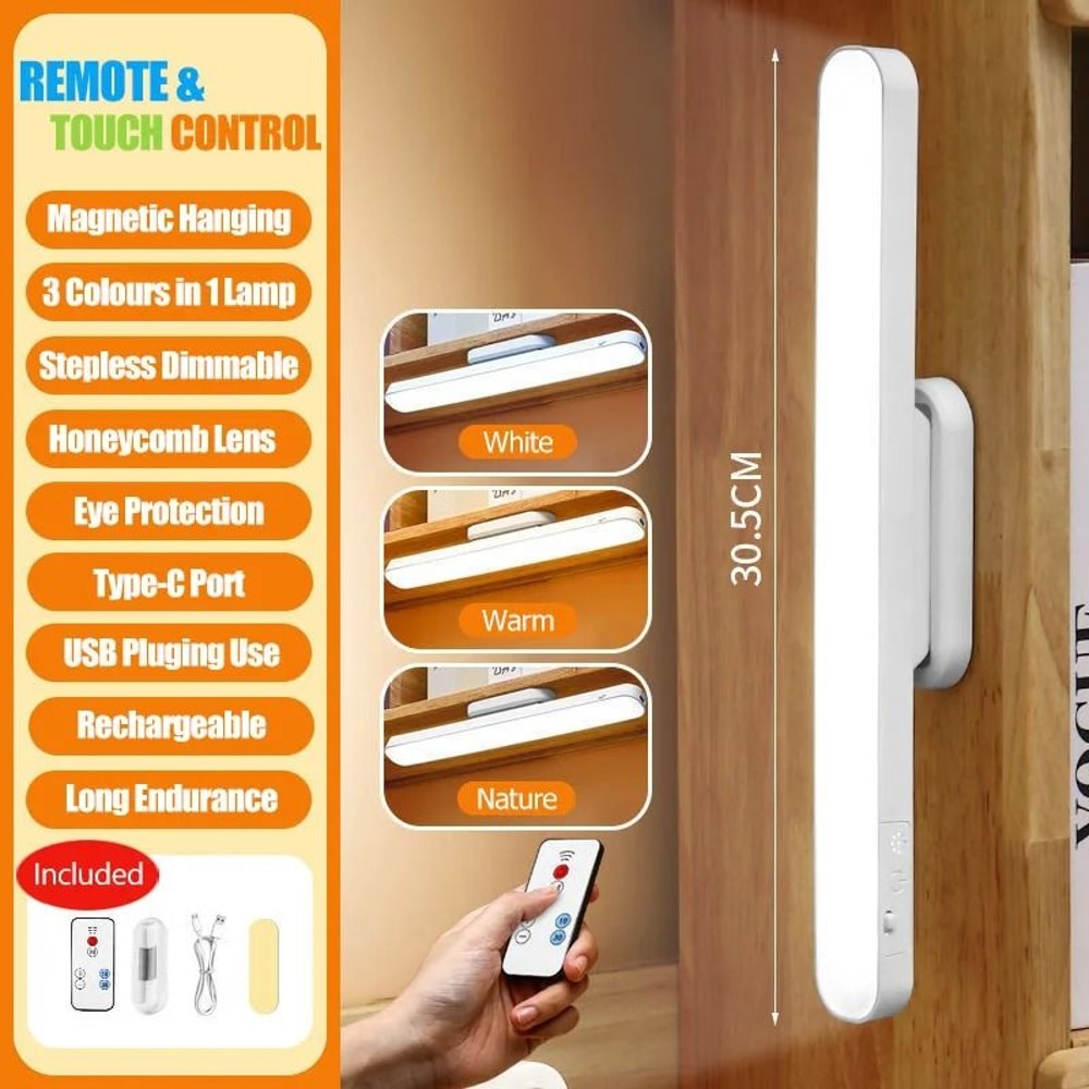 Remote LED Magnetic Desk Lamp MultiPurpose Hanging Night Light 7