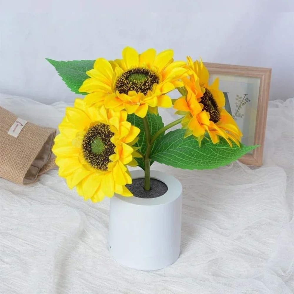 Gemini Said LED Sunflower Night Light Decorative Bedside Desktop Table Lamp 3