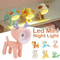 Cute Pet Mini LED Night Light Portable Folding Animal Lamp 0